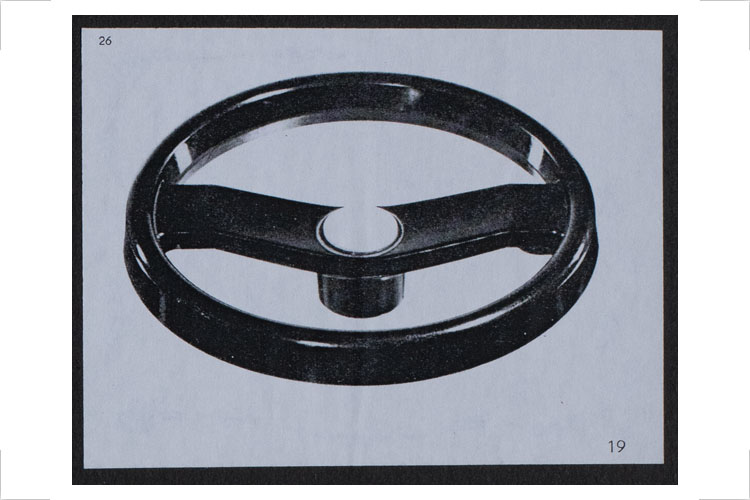 Überarbeitung eines Standards für Scheibenhandräder, Prototyp in Formstoff, Studienarbeit 1964