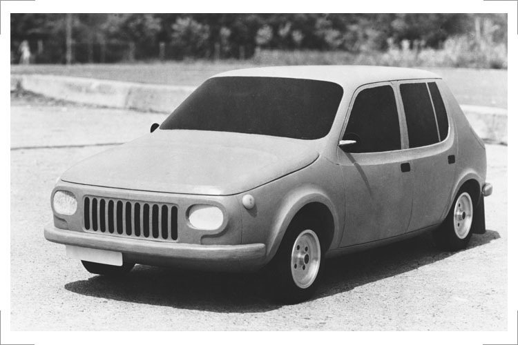11 Gestaltungsentwurf Wartburg 360 als Stufenheck, für Automobilwerk Eisenach (AWE), 1973 Plastilin-Modell M 1:5, Foto: Bernd Heyden