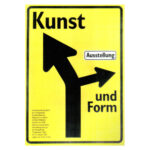 Handschick, Kunst und Form, Kunstausstellung Berlin der Formgestalter Kunsthandwerk Ausstellungsplakat, 1984, Ausstellungszentrum am Fernsehturm 1984/85