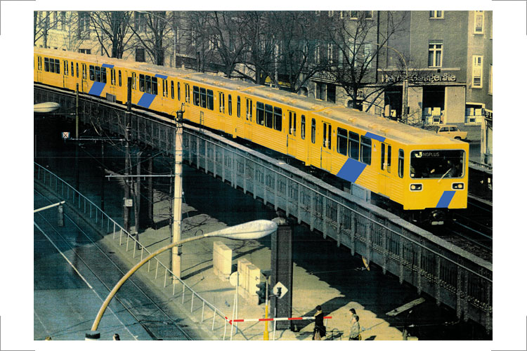 „Berlin diagonal“ Kommunikationssystem für den Berliner Nahverkehr, 1983 Gestaltung: Jürgen Frenkel, Lutz Rudolph