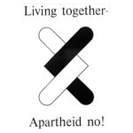 Handschick, Living together – Apartheid no! Plakat