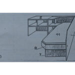 Entwurf eines Möbelsystems, 1987, Fig. 3 Patentanmeldung Fritz Wulsten, Günter Radke, Dieter Böhm Auftraggeber: Neptunwerft Rostock für ein Ferienheim in Kühlungsborn Fertigung in der Tischlerei der Neptunwerft Rostock