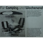 Campingmöbelgarnitur „Set 30“, ca. 1978 Prospekt; Auftraggeber: VEB Technische Werkstätten Berlin