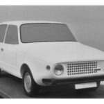 8 Fließheck-PKW ZE 1102, für Automobilwerk Eisenach (AWE), 1972, Gemeinschaftsentwurf mit Hans Fleischer, Plastilin-Modell M 1:5